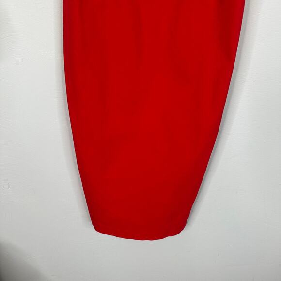 ASOS Vesper Bodycon Red Midi Dress - Picture 4 of 9